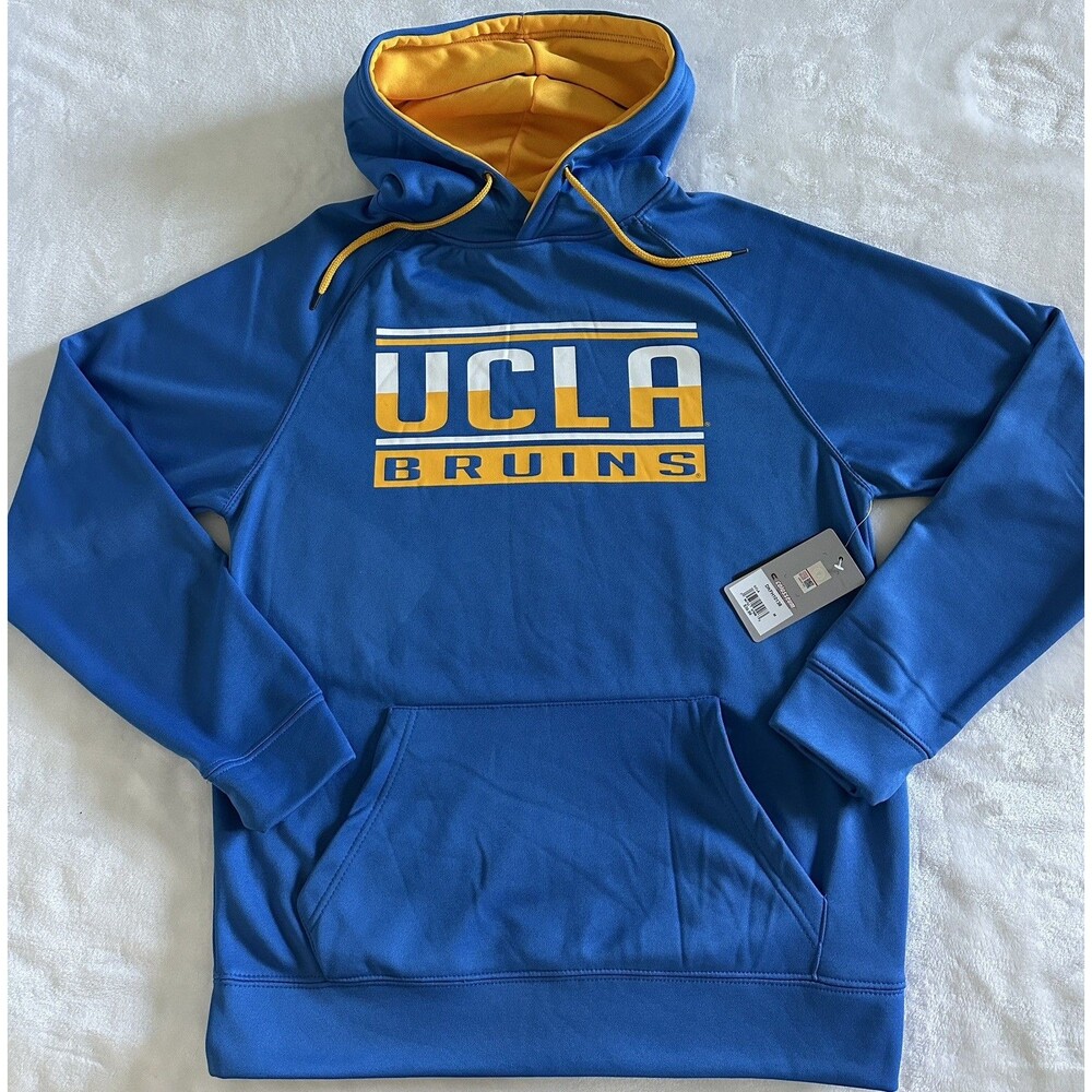 NWT Colosseum UCLA Bruins Hoodie Sweatshirt Mens Medium M Blue Yellow Resistance